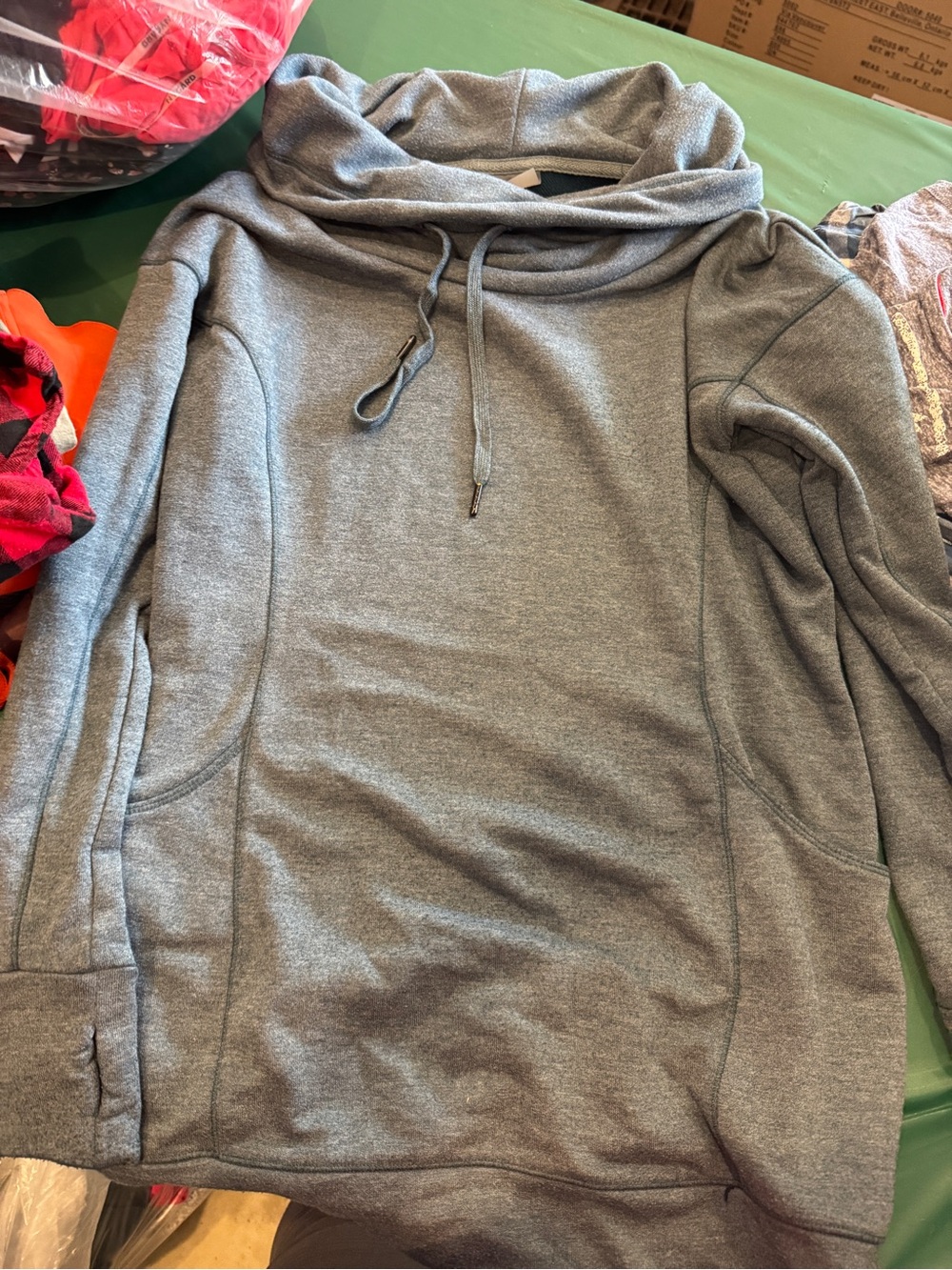 Women's Gray Cowl Neck Pullover Sweater